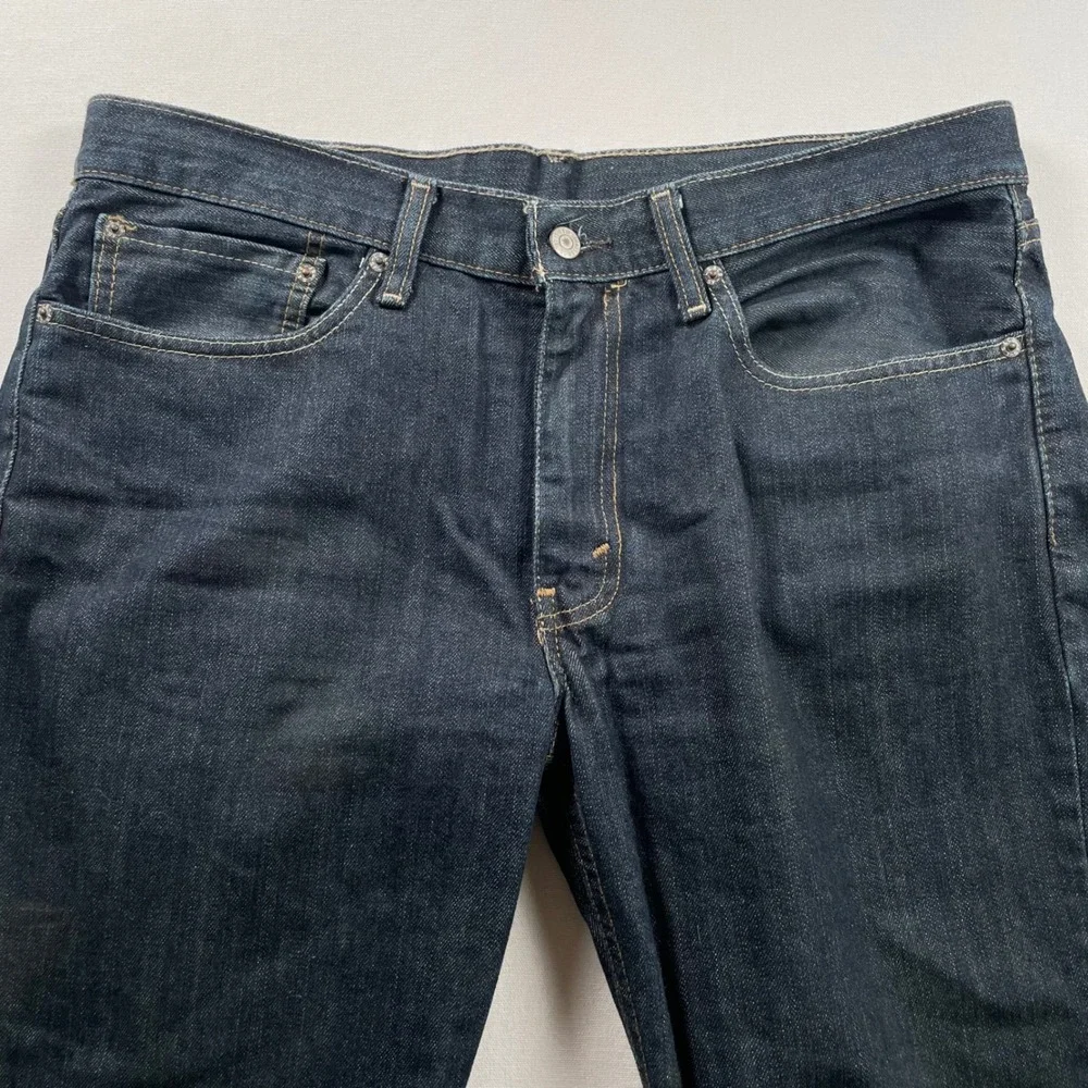 Levis 514 Straight Fit Jeans Mens 34x34 Dark Wash Indigo Denim Pants